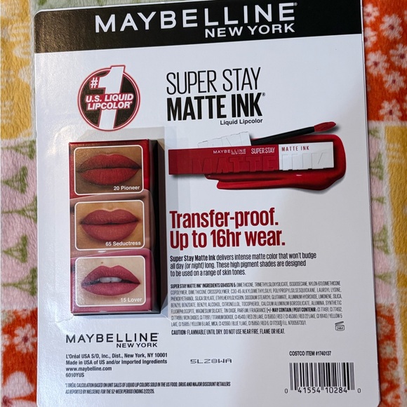 ❤️Maybelline Super Stay Matte Ink Liquid Lipstick 3-Pack New - Picture 2 of 3